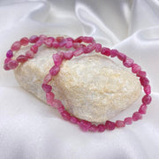 Pink Tourmaline Nugget Gemstone Bracelet