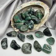 Tumbled Emerald for Financial Prosperity